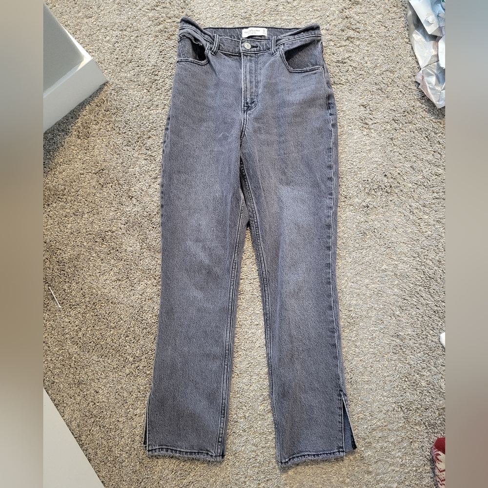 Abercrombie Gray Wash Jeans Curve Love 27P/4S
